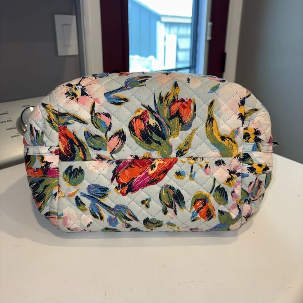 Vera Bradley Sea Air Floral Triple Compartment Large Shoulder Bag